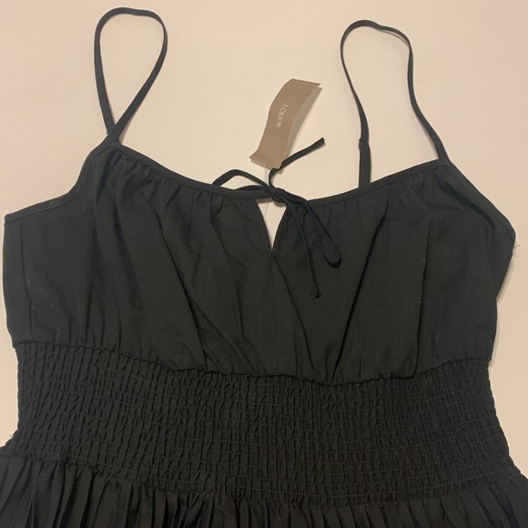 J. Crew Black Pleated Midi Dress- NWT - Size 2- - Picture 3 of 6